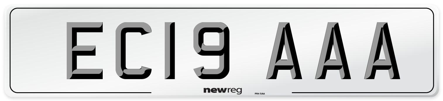 EC19 AAA Number Plate from New Reg